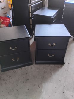 Black nightstands2 drawers