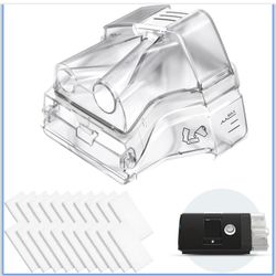 Replacement Water Chamber Comparible with Airsense 10 & AirCurve 10 with 20 Pack Filters, Replacement Humidifier Tank Compatible with S10 Series, CPAP