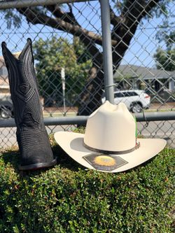 Bota vaquera con sombrero 1000X