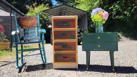 Freshly Hand Painted Furniture "Flips"- wood