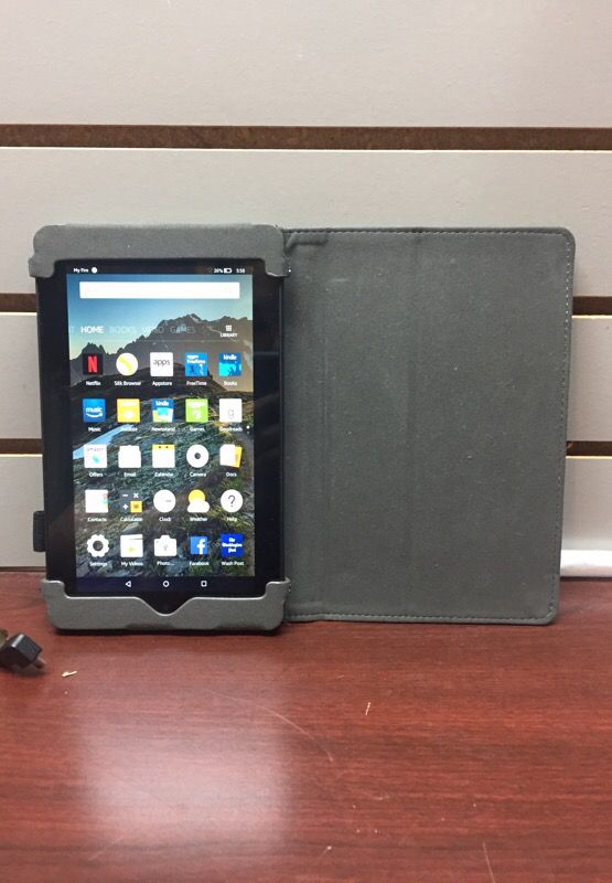 Amazon Fire Tablet w/ Case and Charger