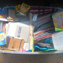 Box Full Of School Supplies