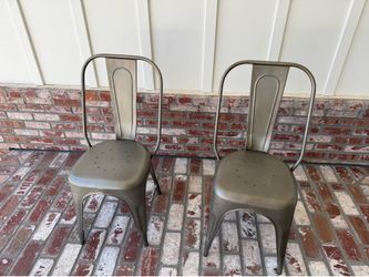 Set of 2 Restoration Hardware Metal Chairs