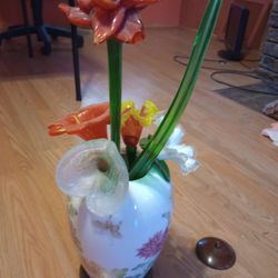 Glass Flower Arrangement 