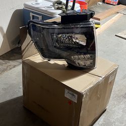 2009-14 f-150 black/clear headlights LED DRL