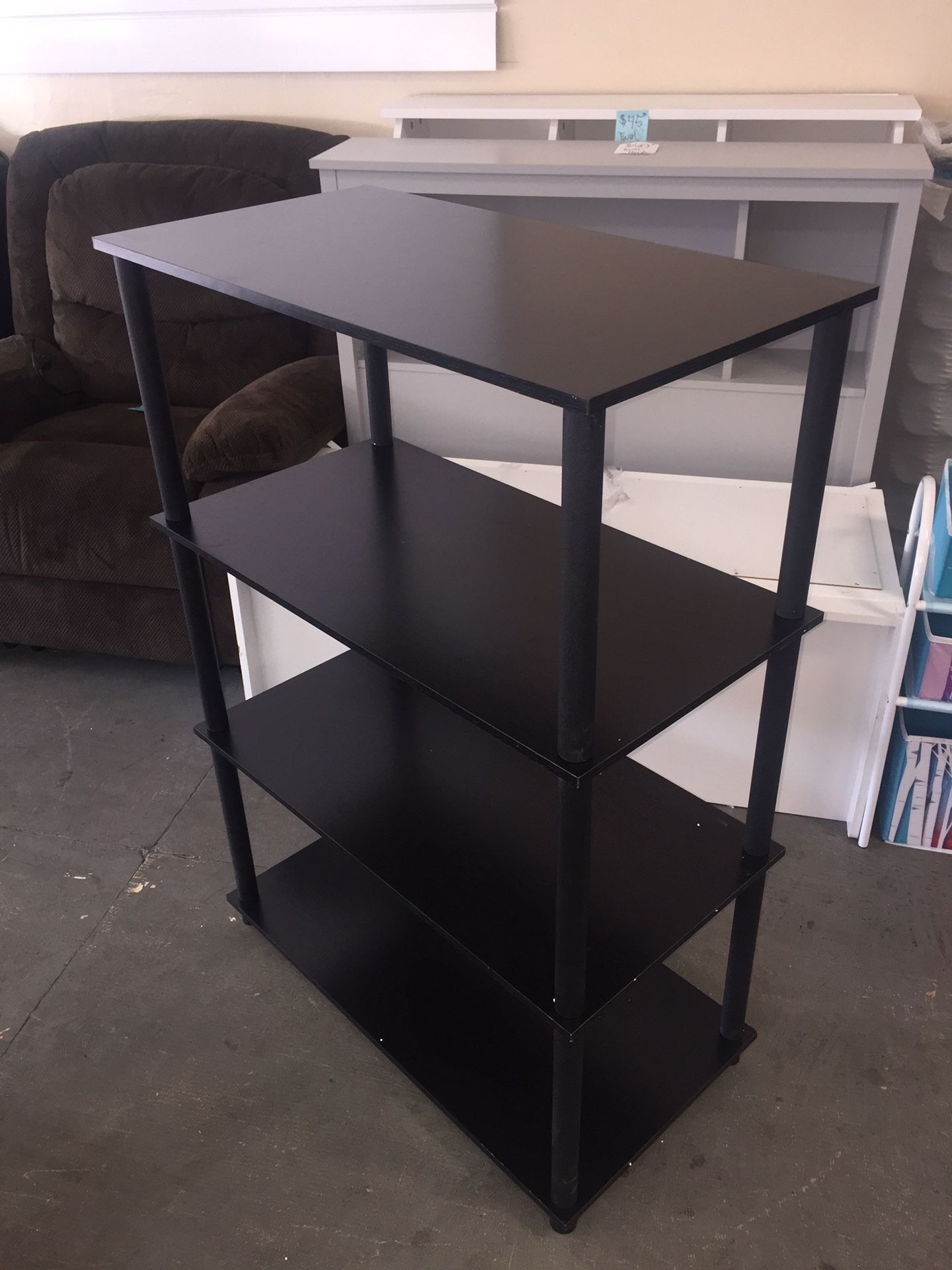 New 4 Shelf Storage, Black