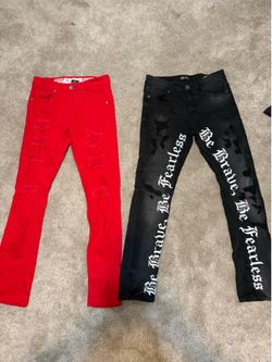Black y2k jeans                        Red gstr jeans