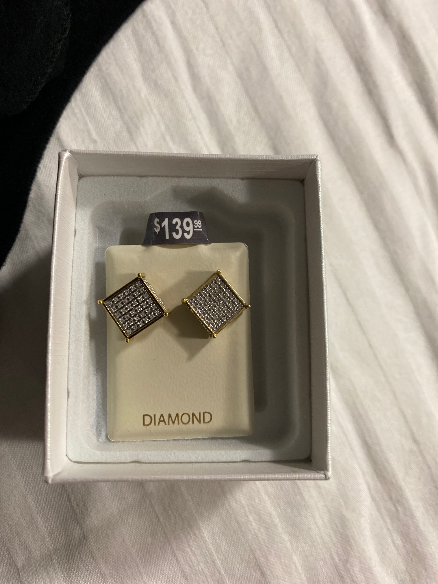 Diamond men earing