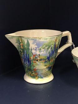 Pretty little English cream and sugar