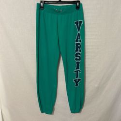 Feathers Green Varsity Joggers with Tapered Ankle