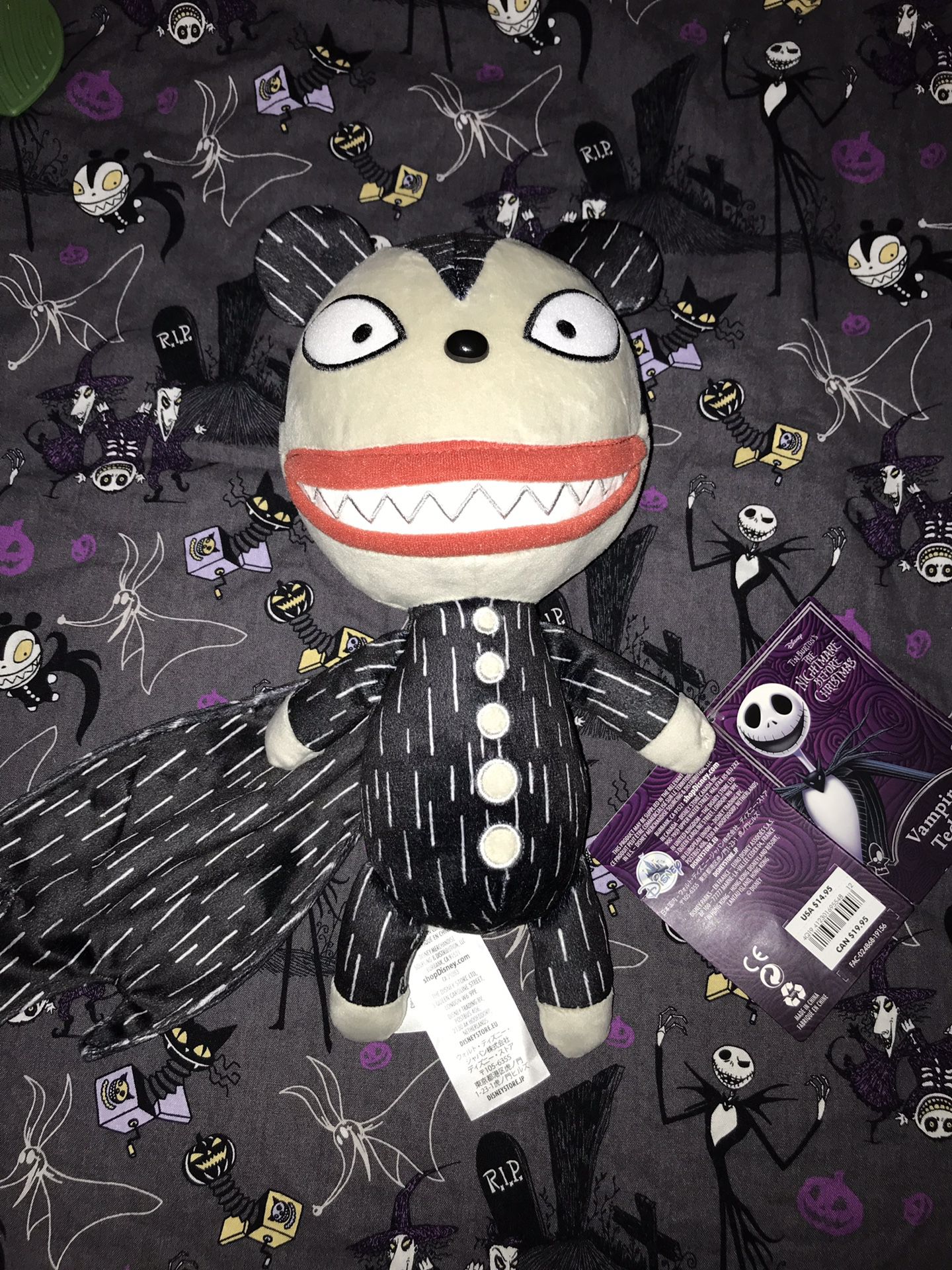 Scary Vampire Teddy plush from Nightmare Before Christmas