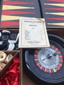 Vintage Briefcase Multiple Board Games