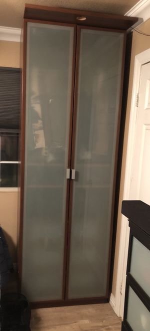Ikea Hopen Wardrobe Honey Colored With Built In Dresser For Sale