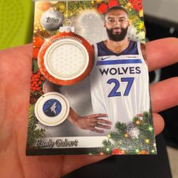 Rudy Hobert Topps Holiday Player Relic