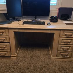 72” Concrete Top Executive Desk – 8 Drawers – Heavy Duty