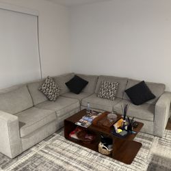 Living Room Sofa Couch Grey