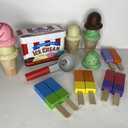 Melissa and Doug play pretend Popsicles and ice cream