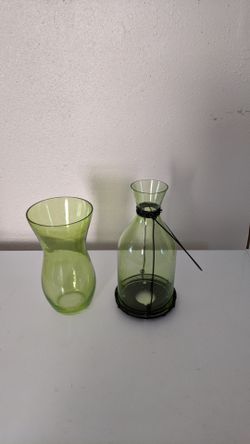 Apple green flower vase & candle lantern