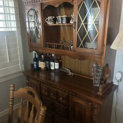 Beautiful China Hutch And Dining table 