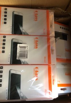 Boxes and boxes full of cell phone cases and glass screen protectors