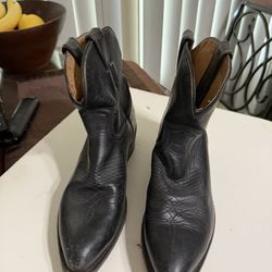 Women’s Frye Western Short Black Leather Boots 