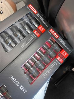 Brand New ICON 3/8" Drive Swivel Impact Socket Sets (Metric & SAE)