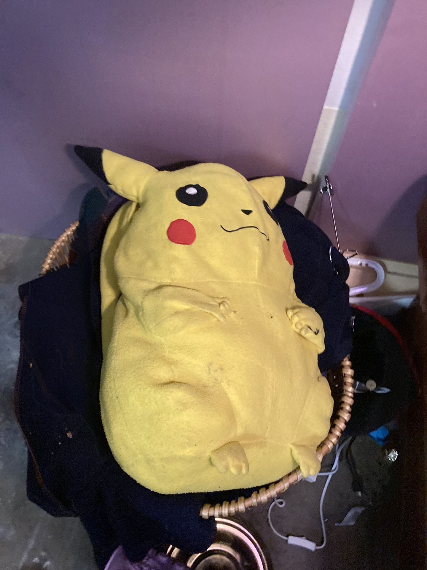 Vintage Pokemon Cuddle Pillow Pikachu Baby Boom Jumbo Plush 20”