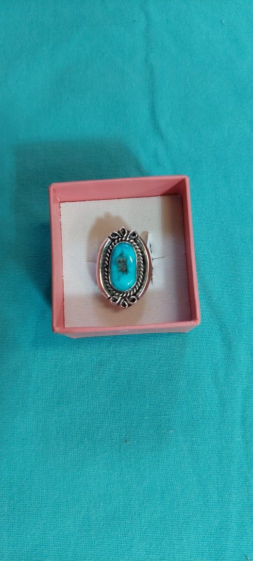 Vintage Turquoise Sterling Silver Ring