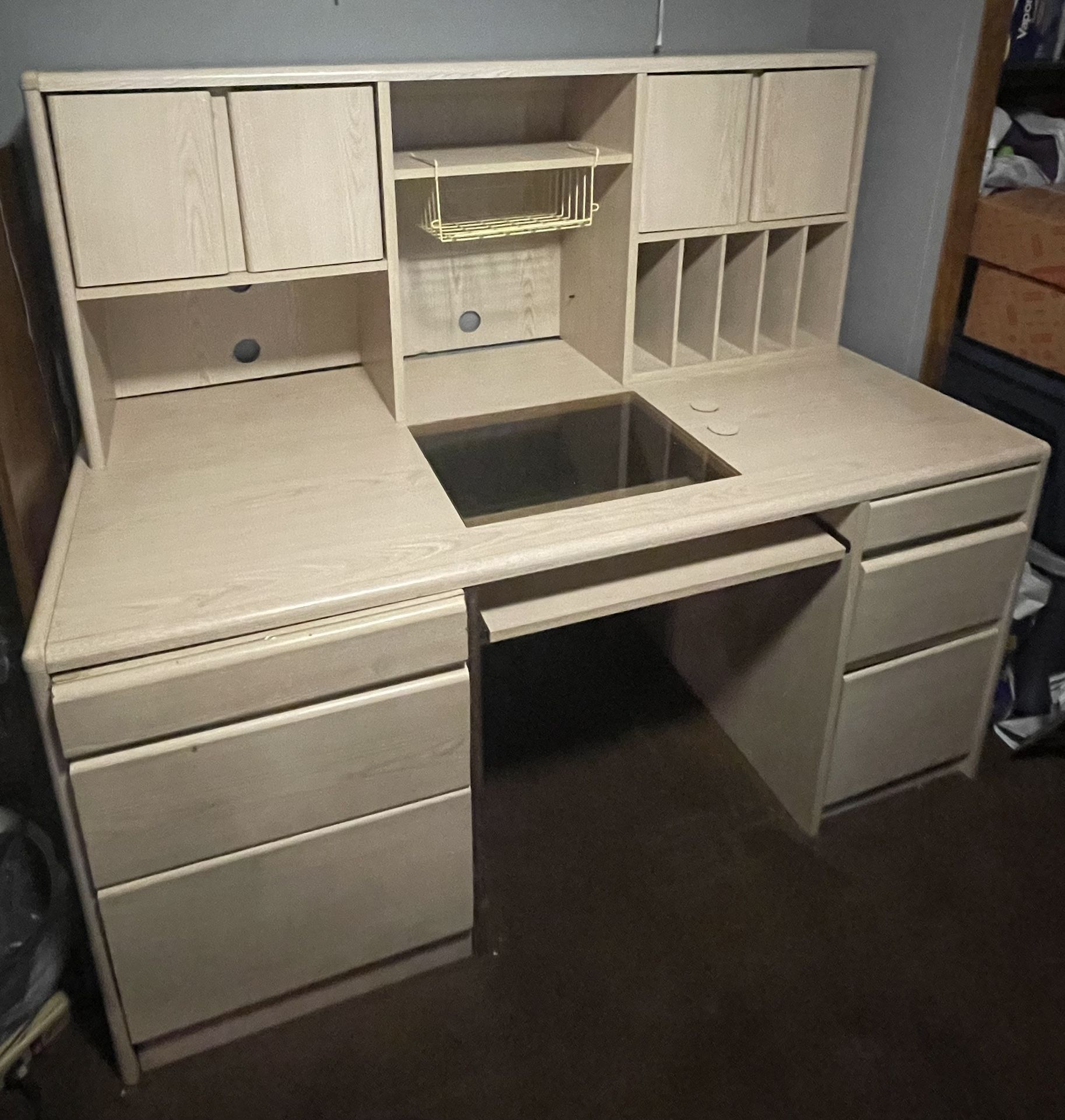 Computer Desk With Removable Hutch