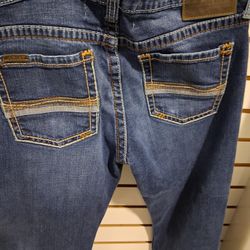 Ariat M7 Rocker Straight Jeans Mens 34x36...Medium Wash Blue Stretch Denim Pants