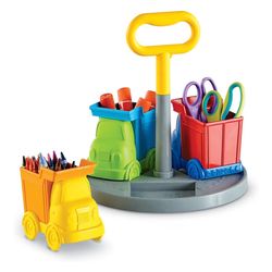 Learning Resources Create-a-Space Kiddy Center Trucks - 5 Pieces, Age 3+ Kids Art Supply, Storage Caddy, Playroom and Classroom Organization, School S