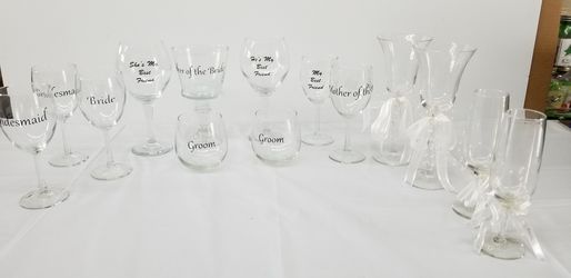 Personalize Wedding party glass ware