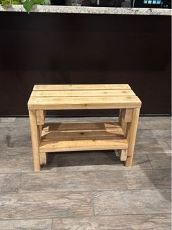 Handmade Wooden Shoe Rack – Solid Wood – 2 Tier