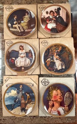 Norman Rockwell Knowles Collector Plates Set of 6