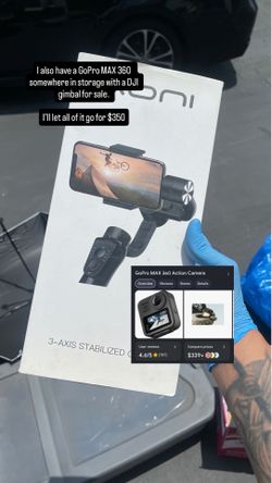 GoPro max 360 and DJI gimbal