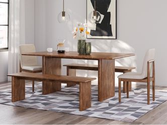 Ashley Isanti Solid Mango Wood Dining Set