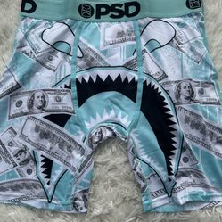 PSD Aqua Money Shark Boxer Briefs Size Large,XL,XXL
