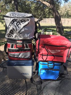 Portable coolers/totes (Total of 5 coolers)