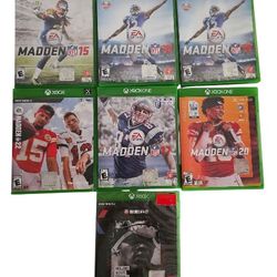 LOT of 7 Games: XBox One Xbox Series X Madden 15 16 17 20 21 22