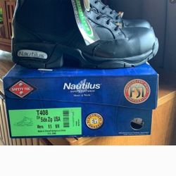 Boots size 9.5, safety Steel Toe