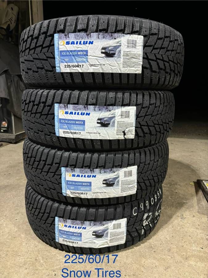 (4) - 225/60/17 Sailun Ice Blazer WSTX Snow Tires