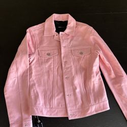 Men’s Pink Leather Jacket 