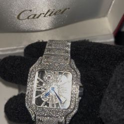 Fully Bust Down VVS Cartier Watch 