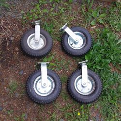 12 Inch Rubber Tired Casters