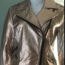 NEW XS And Medium Rose Gold Faux Leather Jackets Women’s. SALE. Only. $38  🍀