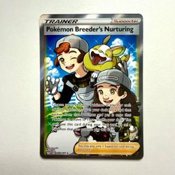 Pokemon Breeder's Nurturing (Full Art) 188/189 Swsh03: Darkness Ablaze Holo