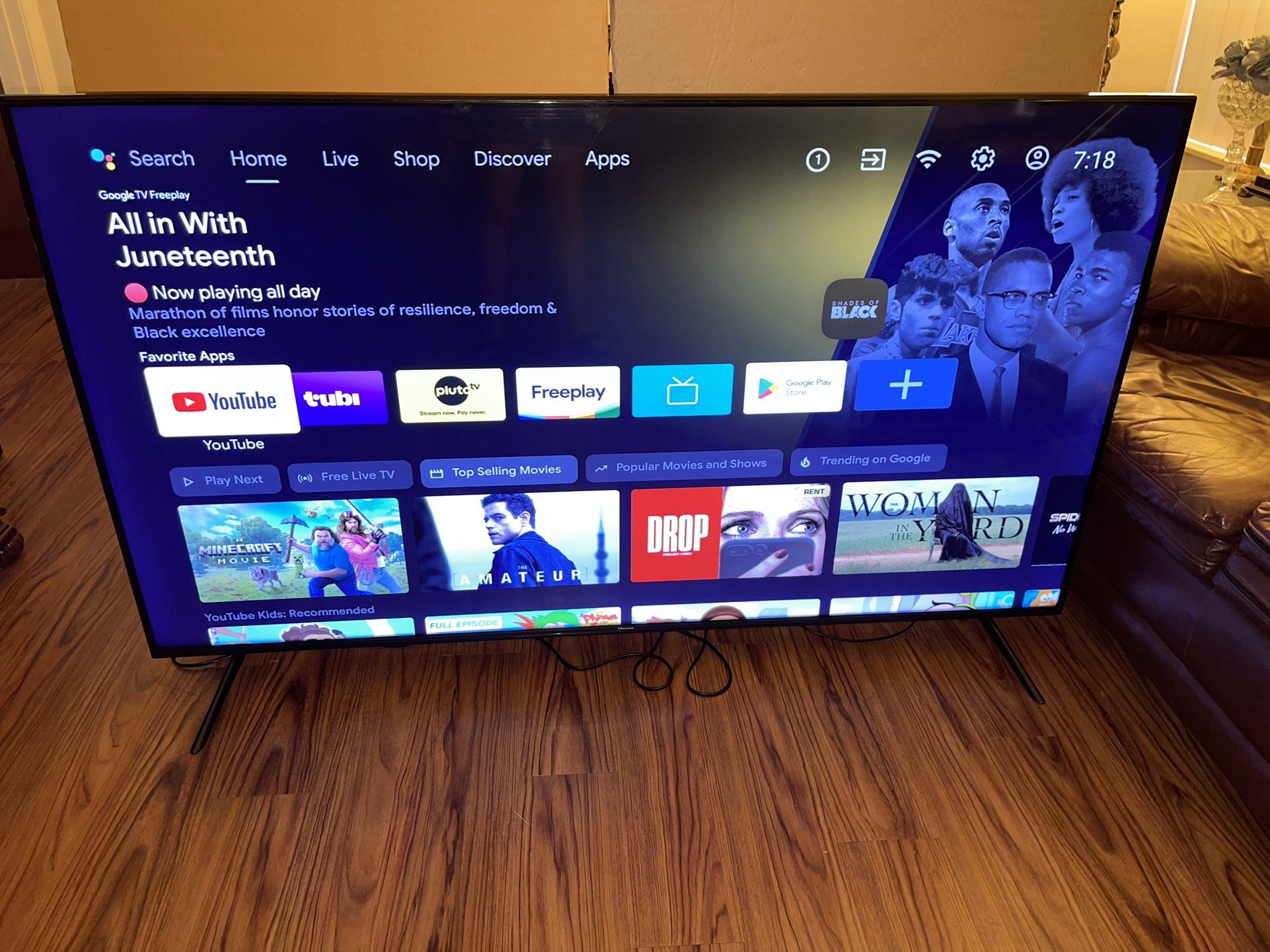 Hisense 70” Android Smart TV 4K UHD (Note: NO NETFLIX) With Remote Control. $250 Firm On Price