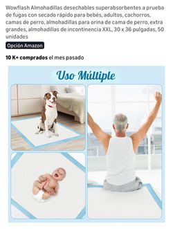 Underpants desechables superabsorbentes a prueba de fugas con secado rápido para bebés, adultos, cachorros, camas de perro, almohadillas para orina de