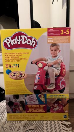 kid toy play doh pizza scooter