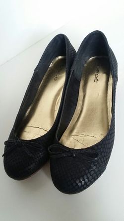 Bebe Flats size 6 36 with gold heel